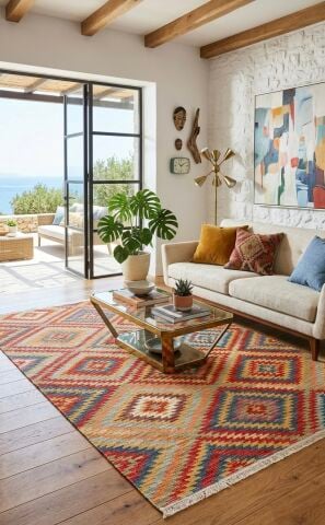 DK-132 Çift taraflı Otantik Arya Kilim