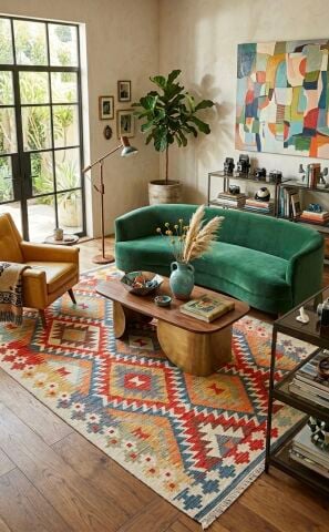DK-135 Çift taraflı Otantik Arya Kilim
