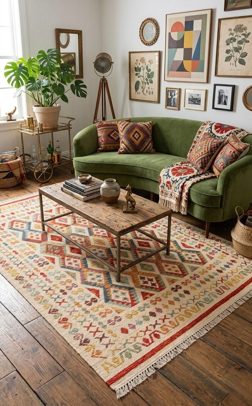 DK-136 Çift taraflı Otantik Arya Kilim