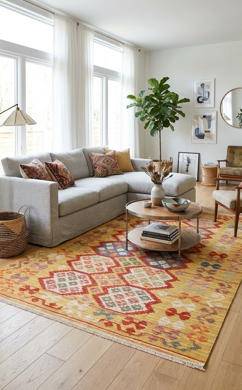 DK-137 Çift taraflı Otantik Arya Kilim
