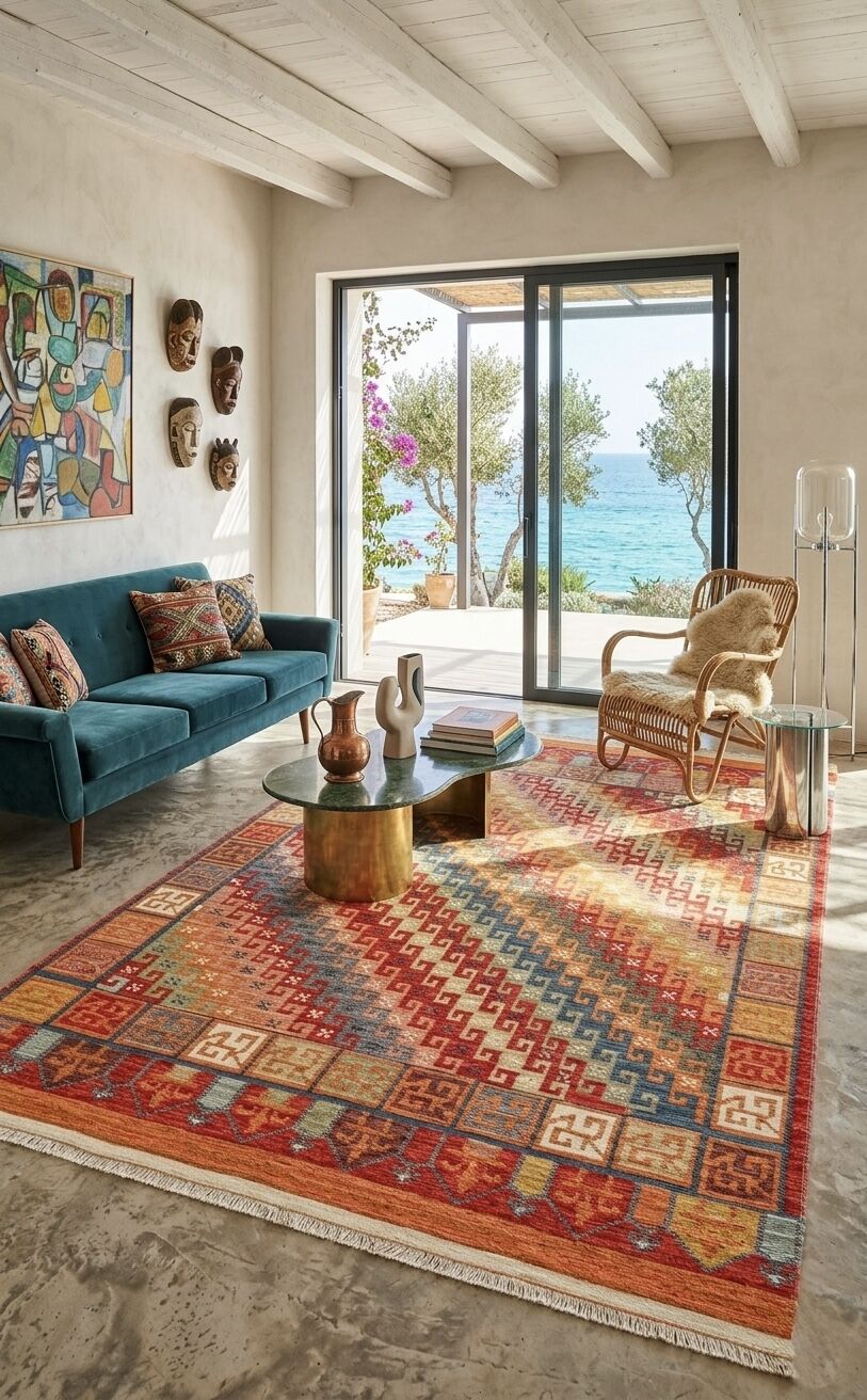 DK-127 Çift taraflı Otantik Arya Kilim
